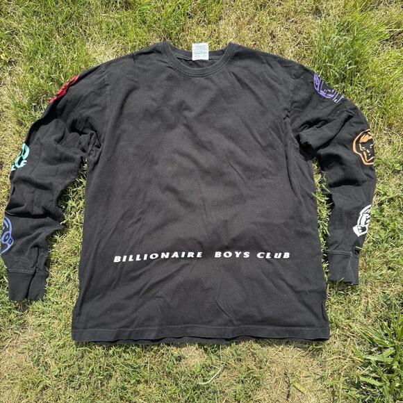Billionaire Boys Club Shirt Long Sleeve Black Graphic Hype Cotton Men Large